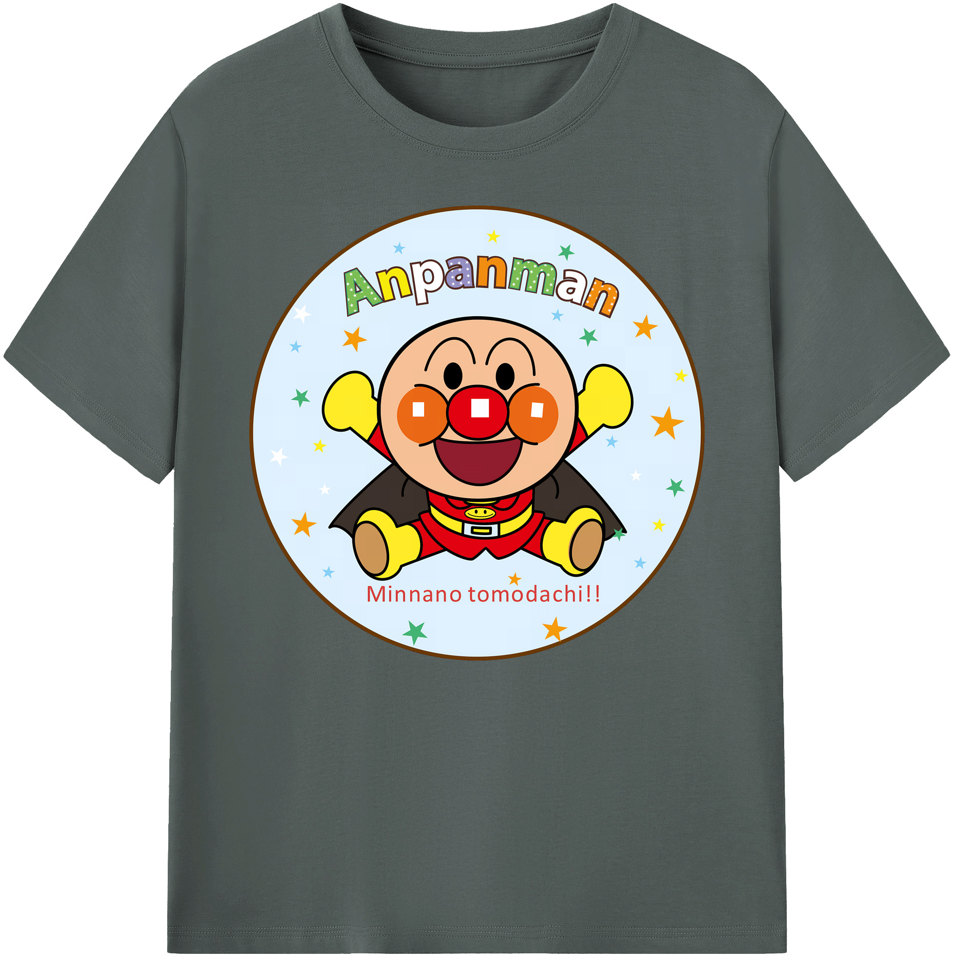 （画像用） アンパンマン Anpanman 綿100％ メンズ半袖Tシャツ｜肌触りやわらか＆通気性